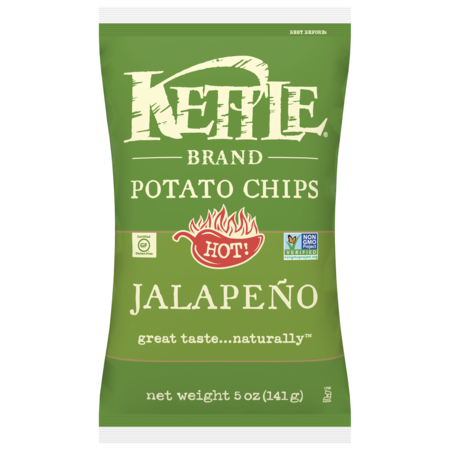 KETTLE FOODS Kettle Potato Chip Jalapeno 5 oz., PK8 109501